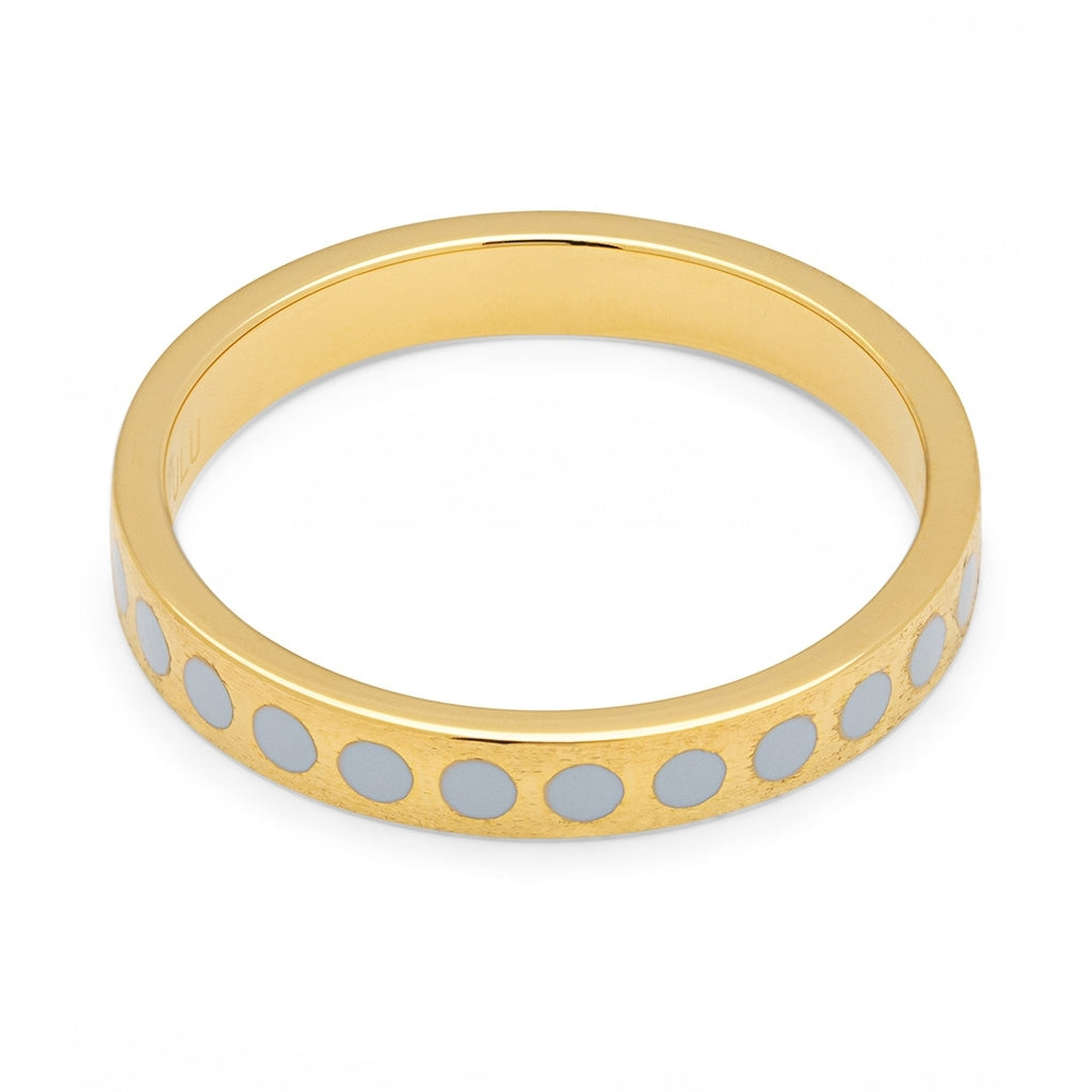 LULU Copenhagen Pattern Ring forgyldt Rings Skyride Blue