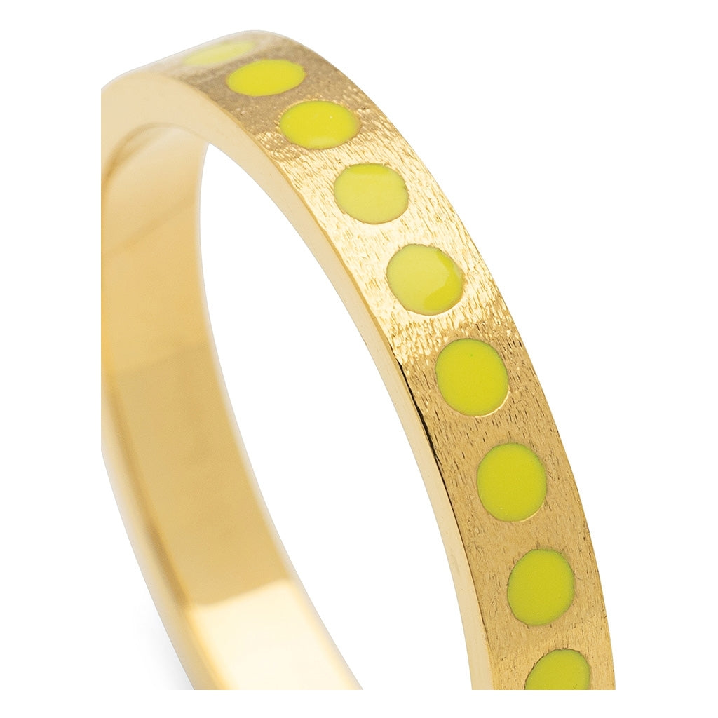 LULU Copenhagen Pattern Ring forgyldt Rings Wild Lime