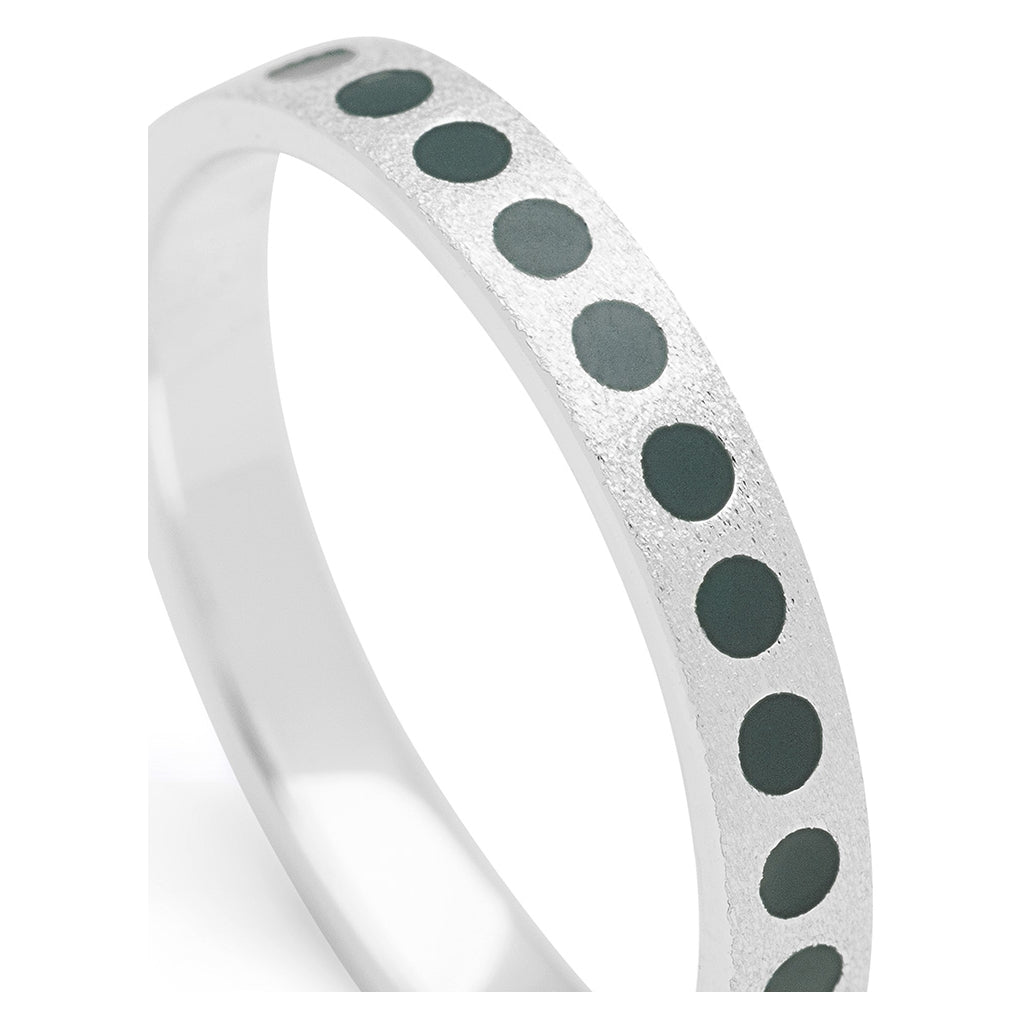 LULU Copenhagen Pattern Ring sølv Rings North Sea Green