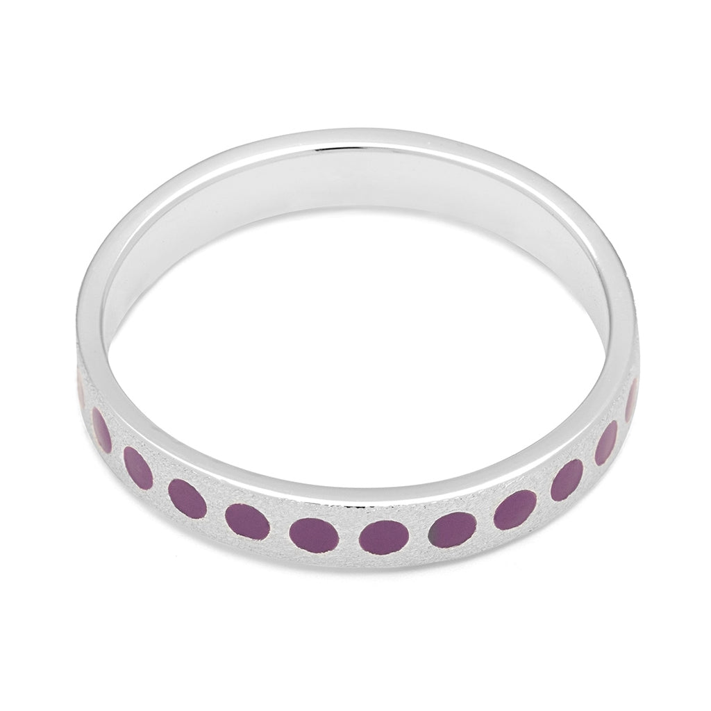 LULU Copenhagen Pattern Ring sølv Rings Purple Harvest