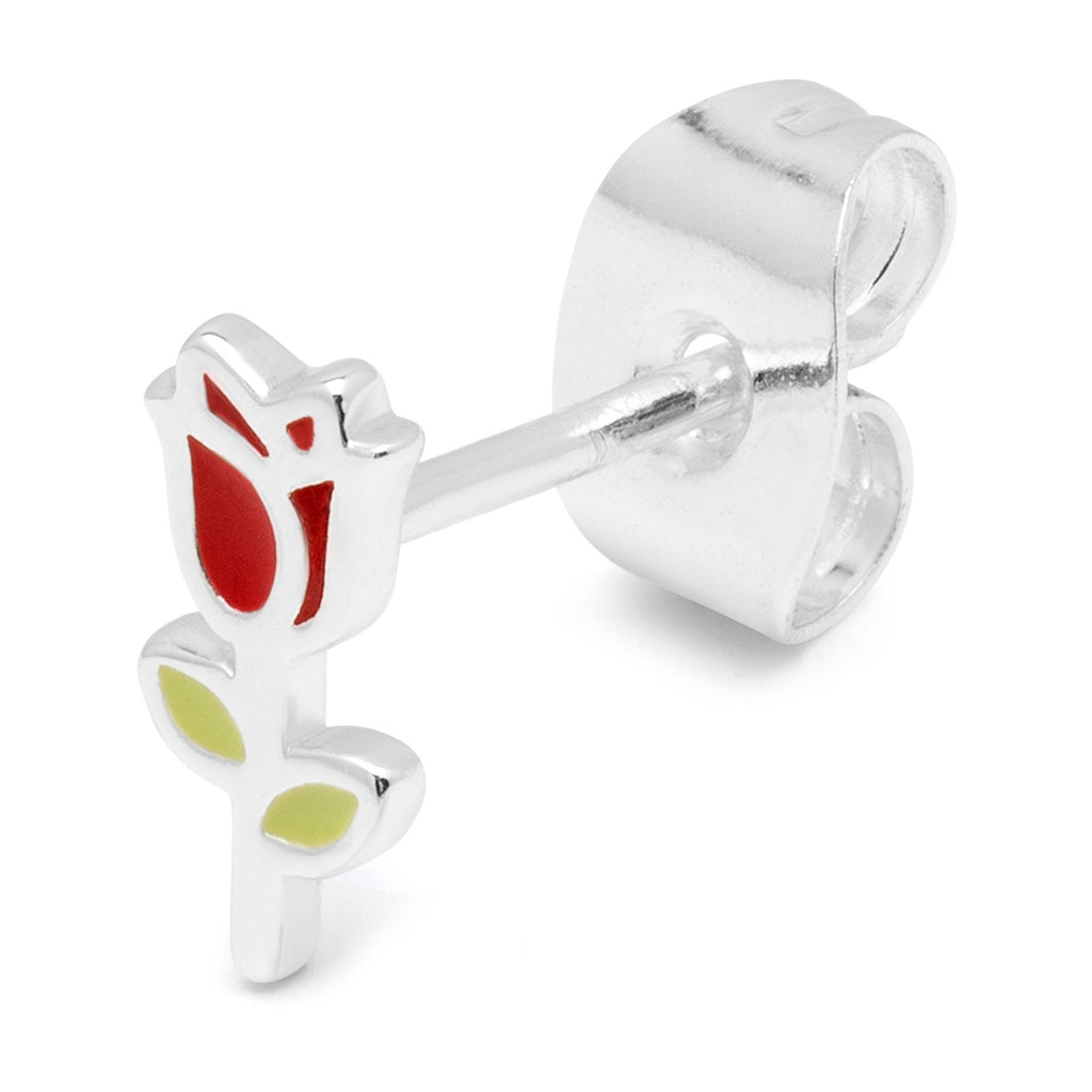 LULU Copenhagen Rose ørering 1 stk. Ear stud, 1 pcs Silver Plated