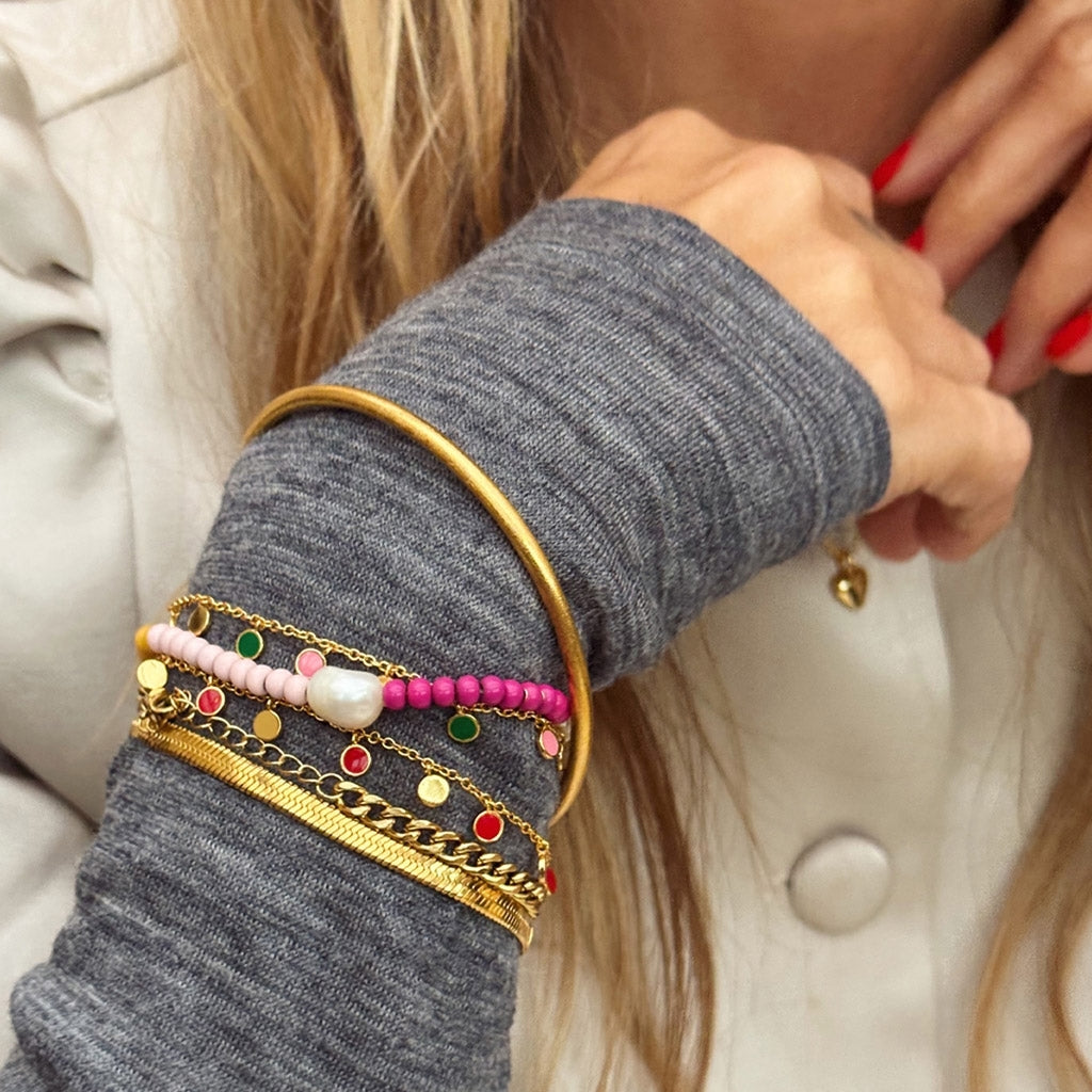 LULU Copenhagen Snake Armbånd forgyldt Bracelets Forgyldt