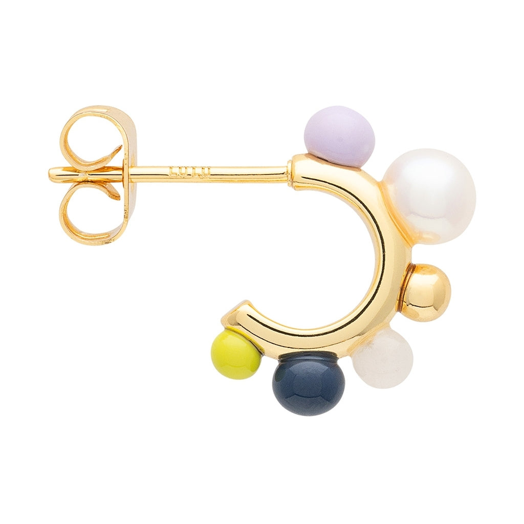 LULU Copenhagen Space Hoops Par forgyldt Hoops Milky Way