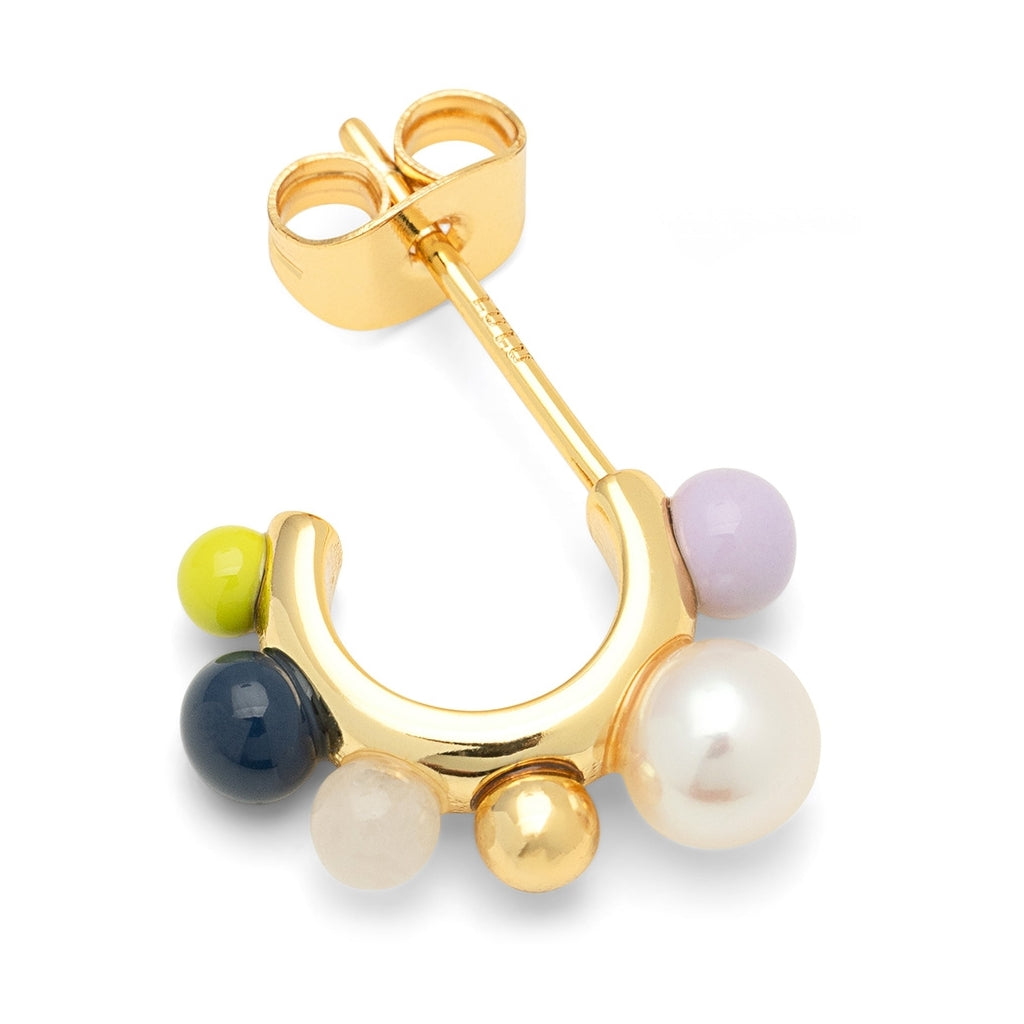 LULU Copenhagen Space Hoops Par forgyldt Hoops Milky Way