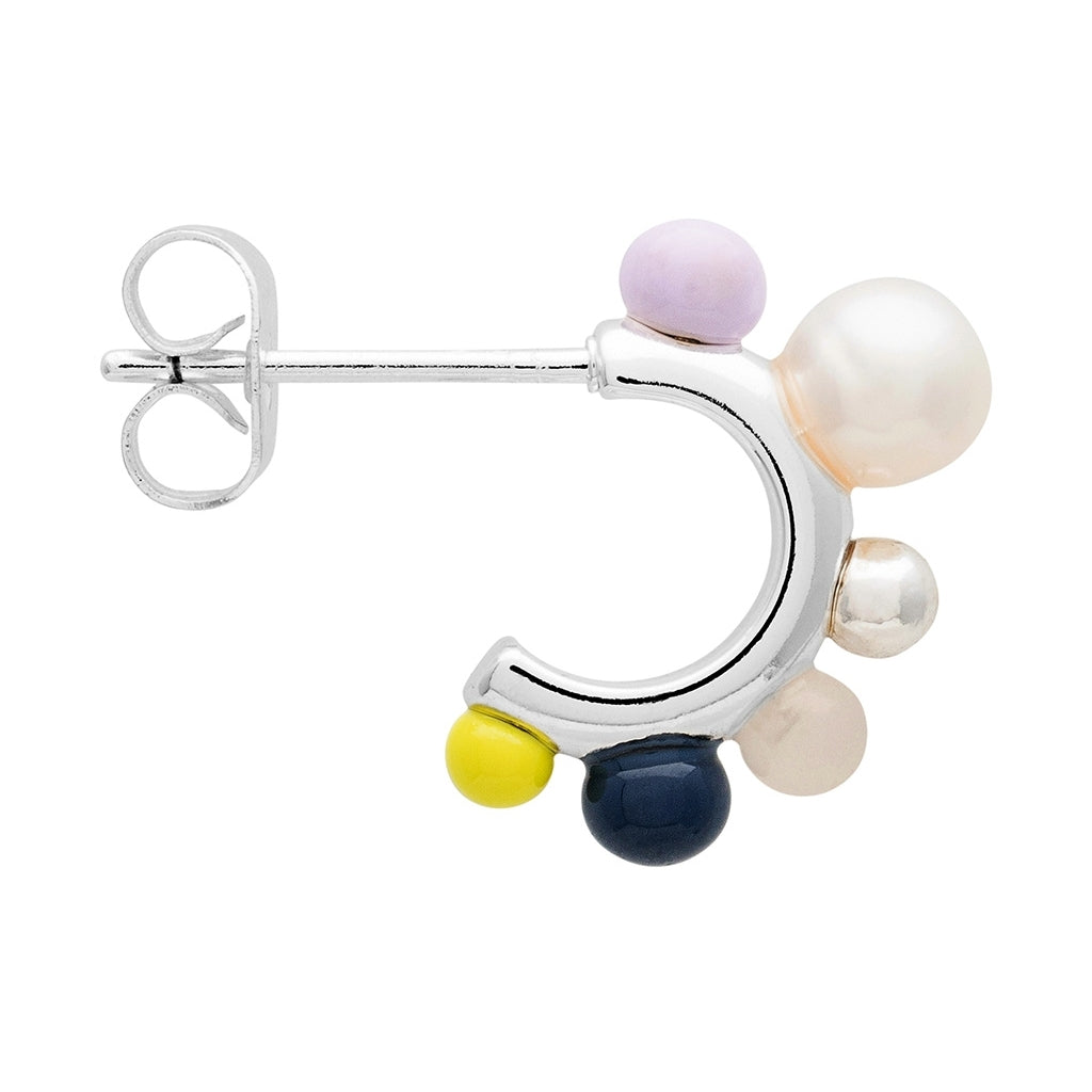 LULU Copenhagen Space Hoops Par sølv Hoops Milky Way
