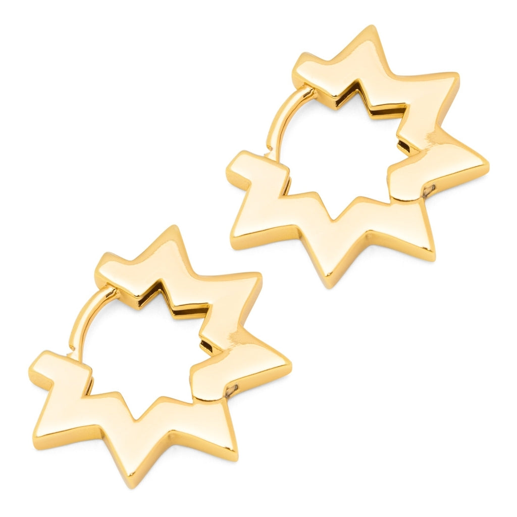 LULU Copenhagen Star Hoops par Hoops Forgyldt