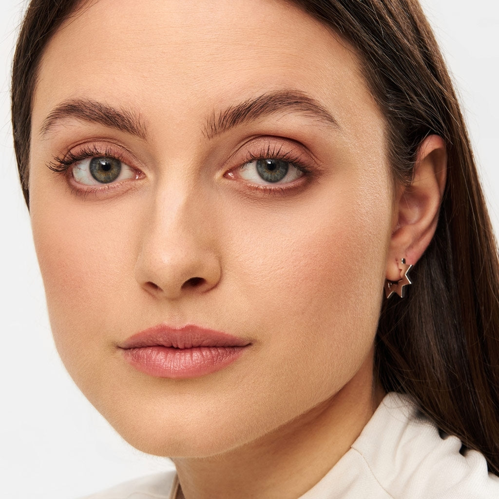 LULU Copenhagen Star Hoops par Hoops Silver Plated