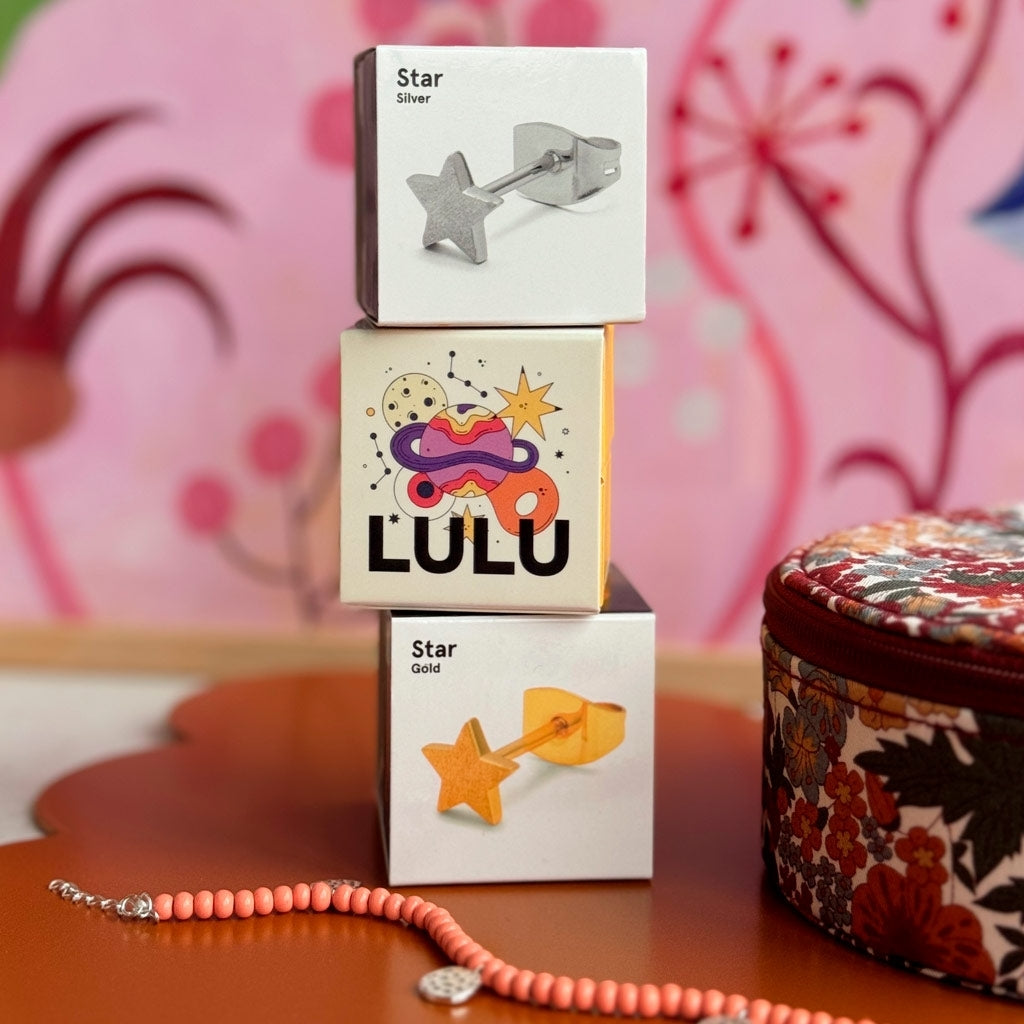 LULU Copenhagen Star ørering 1 stk Ear stud, 1 pcs Forgyldt