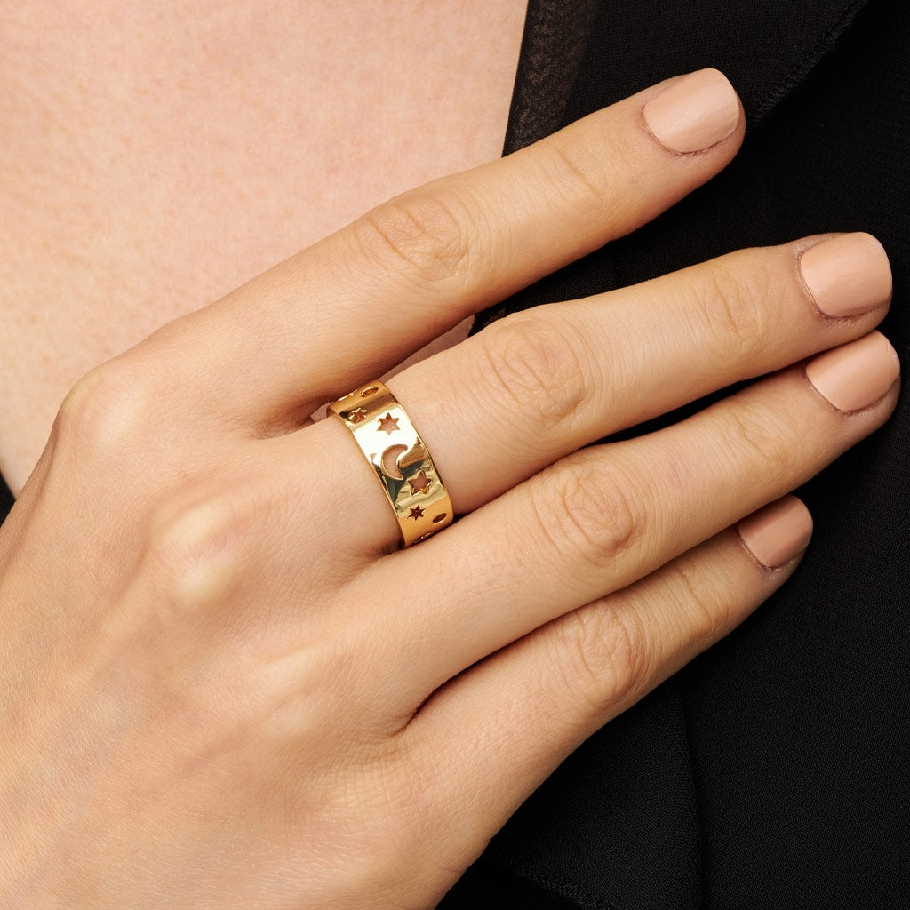LULU Copenhagen Stardust Ring Rings Forgyldt