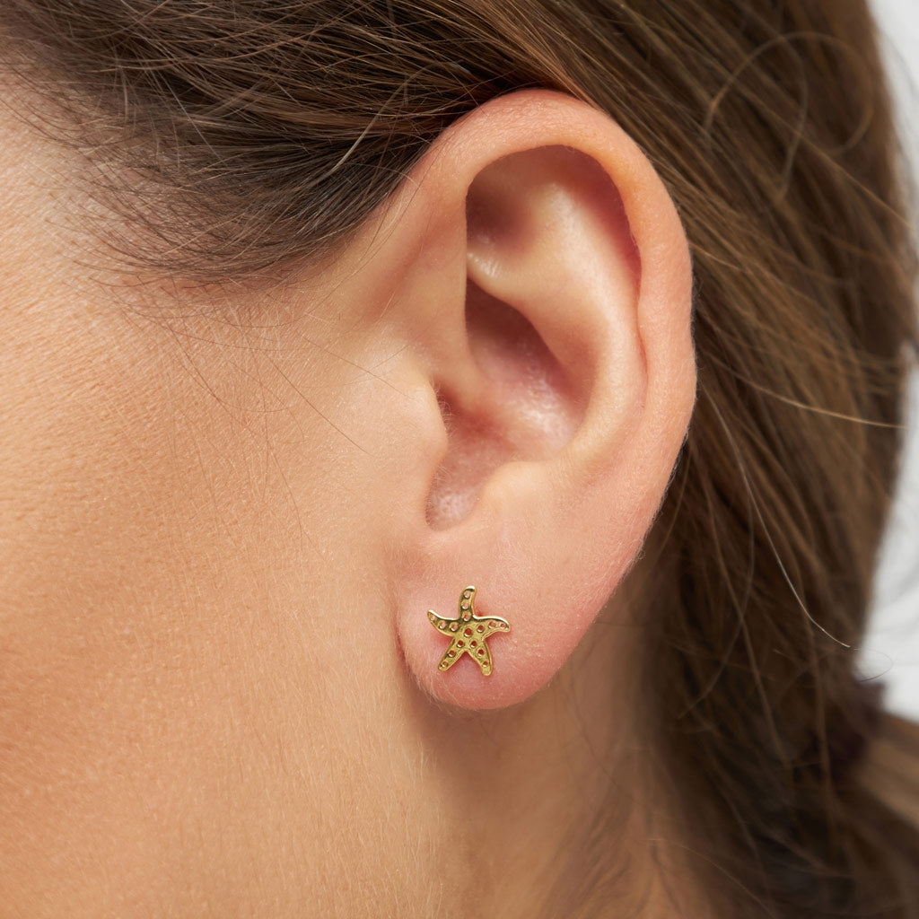 LULU Copenhagen Starfish ørering 1 stk Ear stud, 1 pcs Forgyldt