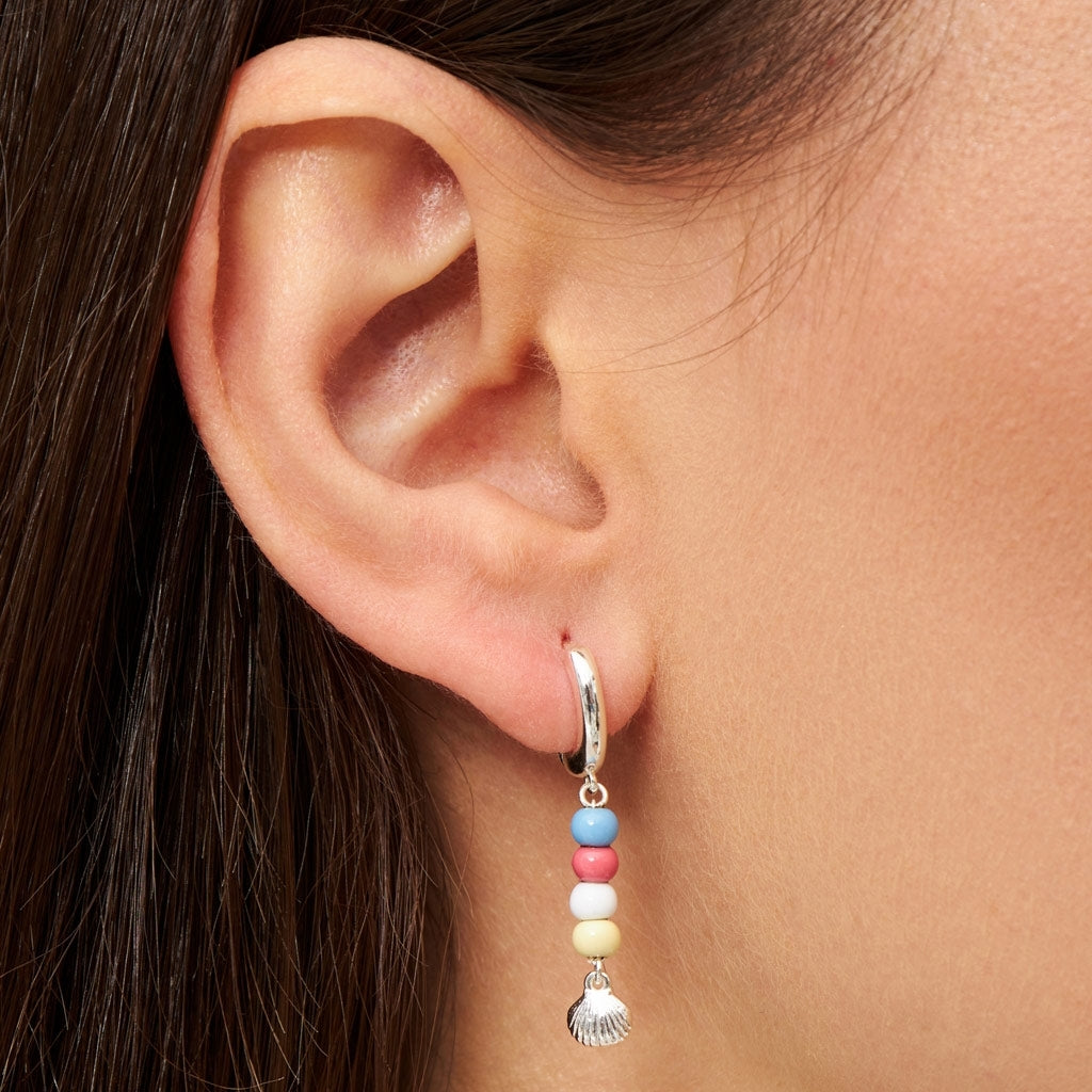 LULU Copenhagen Summer Shell ørering 1 stk Ear stud, 1 pcs Silver Plated