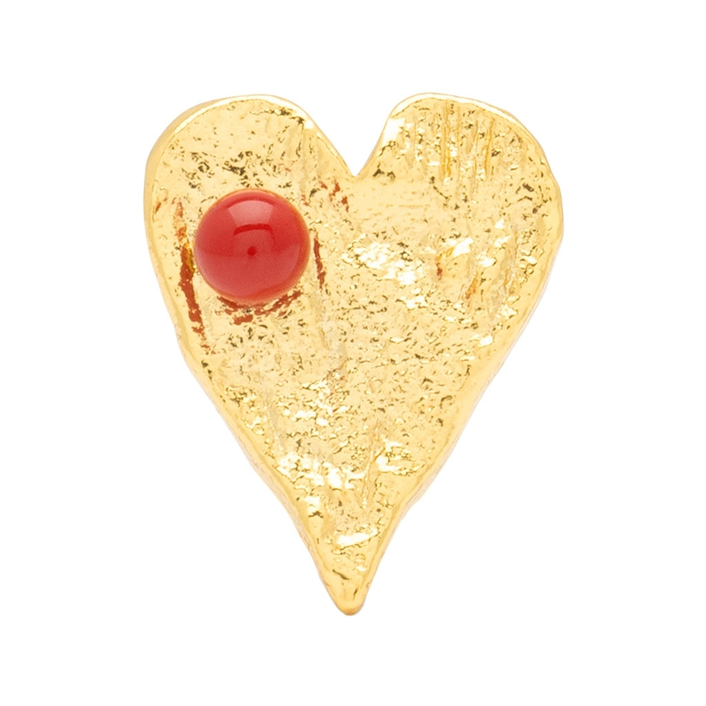 LULU Copenhagen Sweet Heart ørering 1 stk. Ear stud, 1 pcs Passion Red