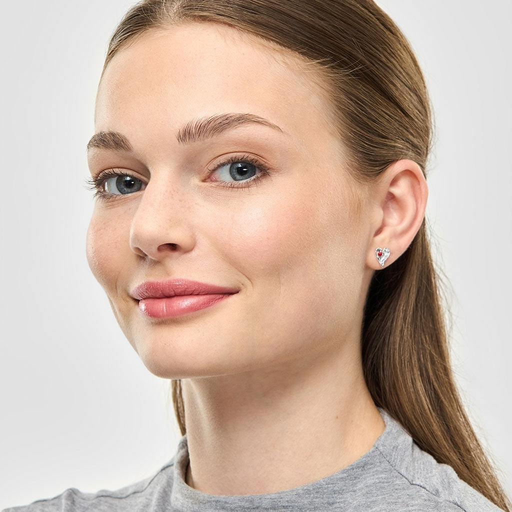 LULU Copenhagen Sweet Heart ørering 1 stk. Ear stud, 1 pcs Passion Red