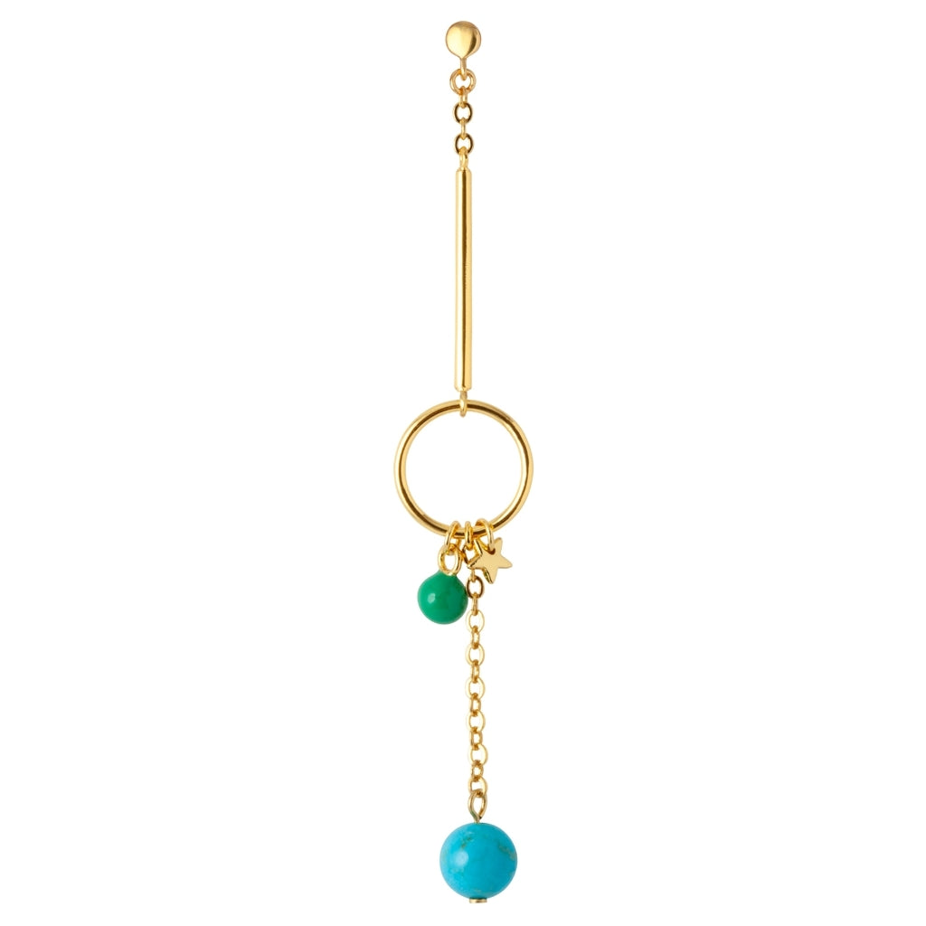 LULU Copenhagen Topping Long Loop ørering 1 stk Ear stud, 1 pcs Forgyldt