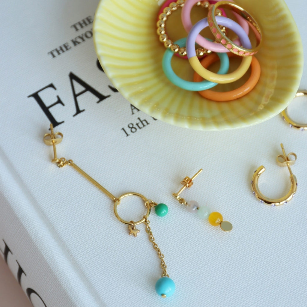 LULU Copenhagen Topping Long Loop ørering 1 stk Ear stud, 1 pcs Forgyldt