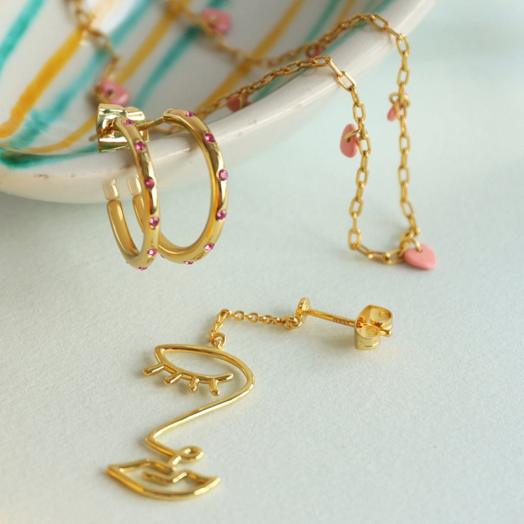 LULU Copenhagen Topping Long Woman ørering 1 stk Ear stud, 1 pcs Forgyldt