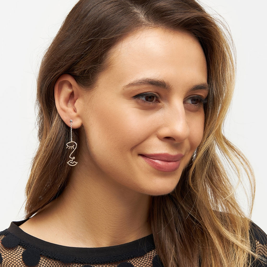 LULU Copenhagen Topping Long Woman ørering 1 stk Ear stud, 1 pcs Silver Plated