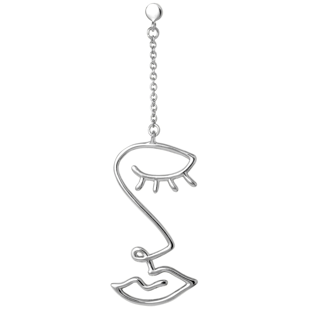 LULU Copenhagen Topping Long Woman ørering 1 stk Ear stud, 1 pcs Silver Plated