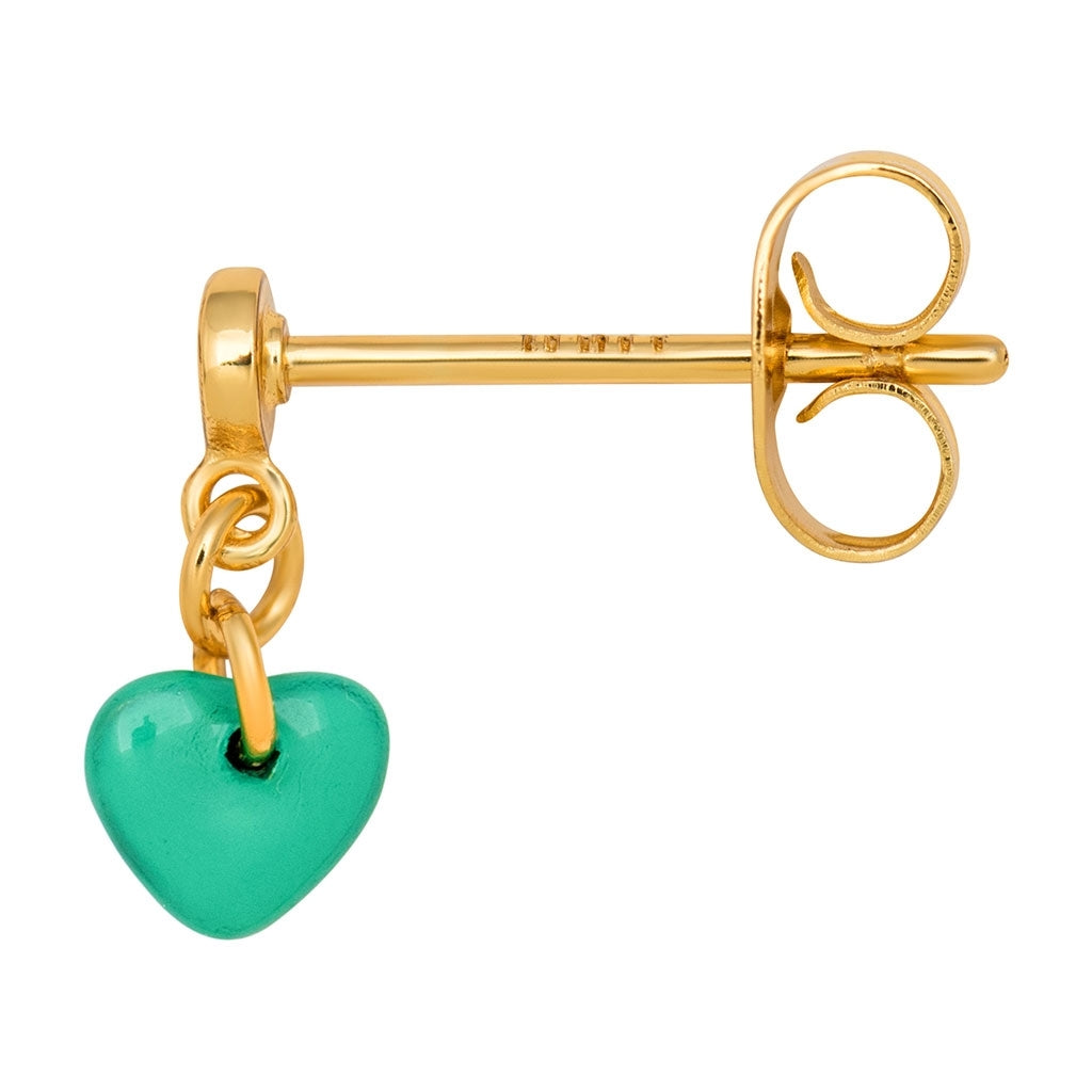 LULU Copenhagen Love U Dangling ørering 1 pcs Ear stud, 1 pcs Lysegrøn