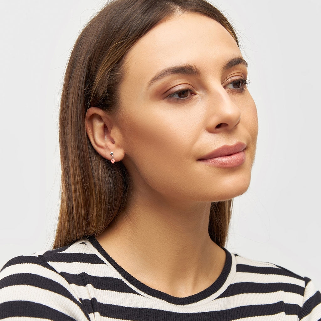 LULU Copenhagen Love U Dangling ørering 1 stk Ear stud, 1 pcs Burnt Coral