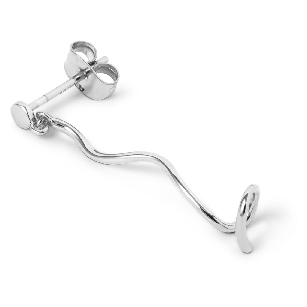 LULU Copenhagen Topping Short Swirl ørering 1 stk Ear stud, 1 pcs Silver Plated