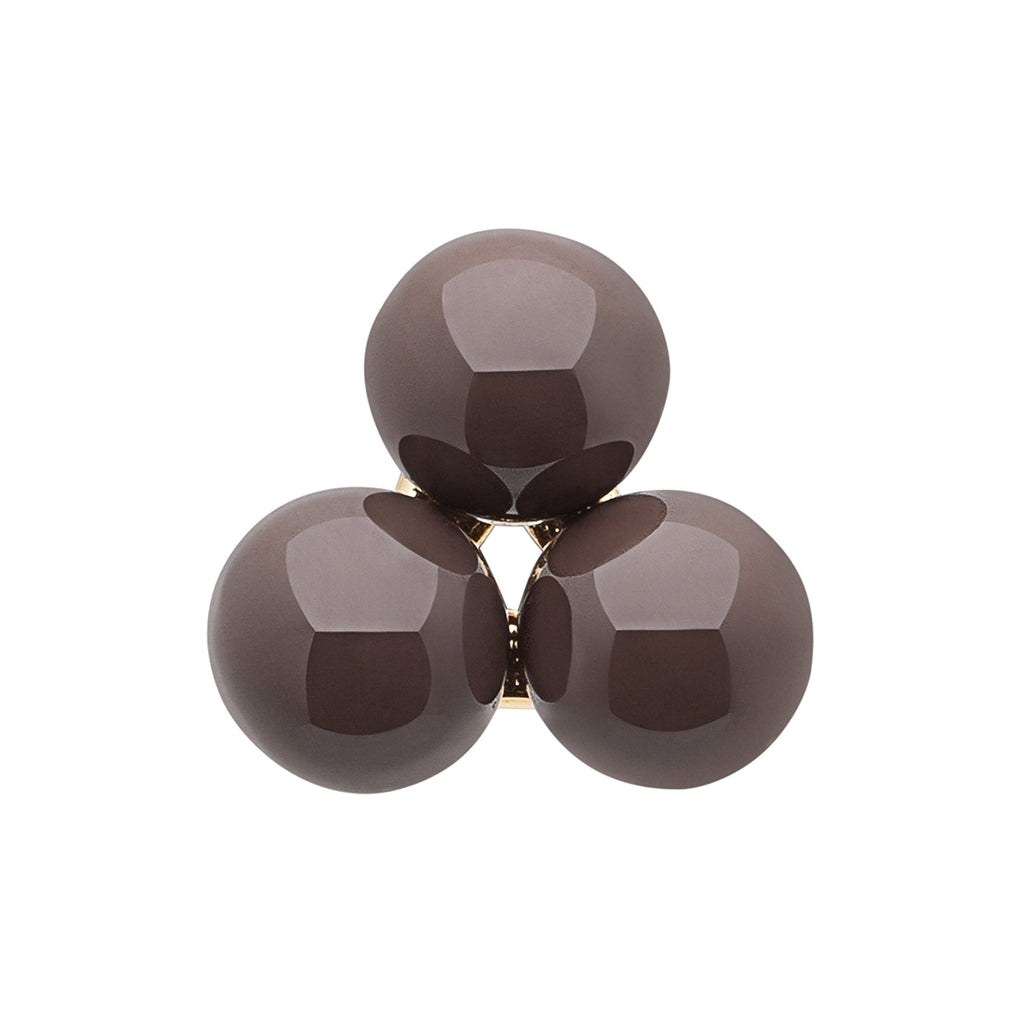 LULU Copenhagen Trio ørering 1 stk Ear stud, 1 pcs Cocoa Powder