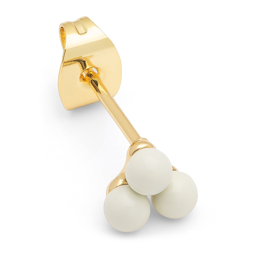 LULU Copenhagen Trio ørering 1 stk Ear stud, 1 pcs Coconut Milk