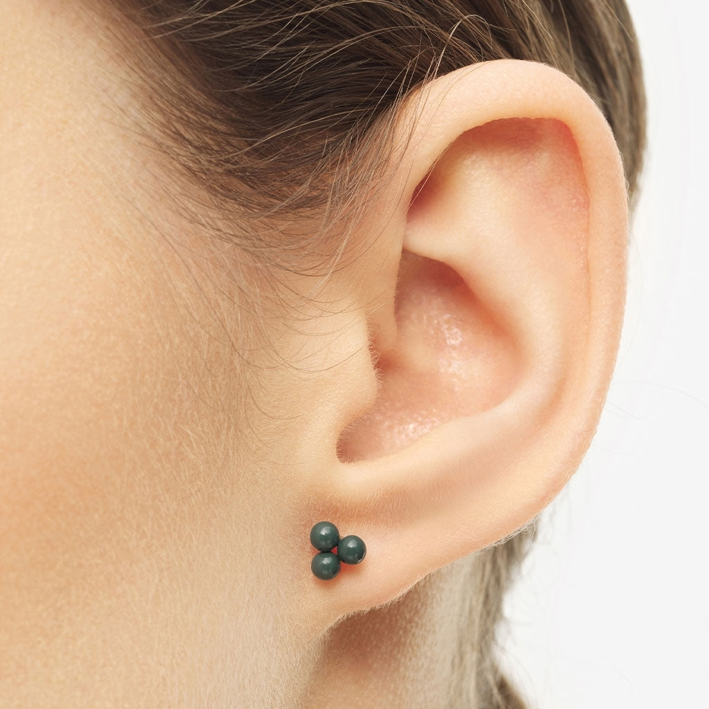 LULU Copenhagen Trio ørering 1 stk Ear stud, 1 pcs North Sea Green