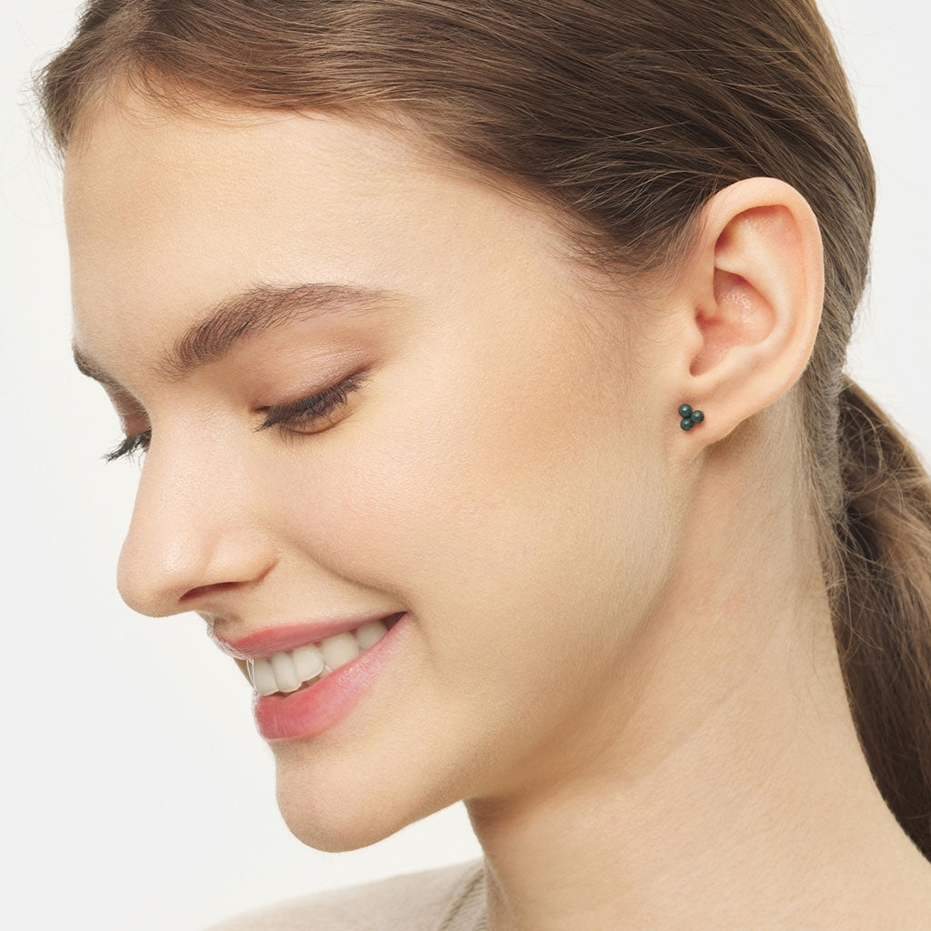 LULU Copenhagen Trio ørering 1 stk Ear stud, 1 pcs North Sea Green