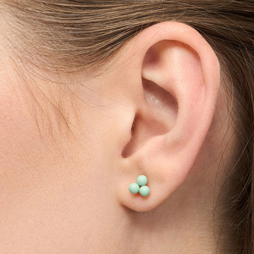 LULU Copenhagen Trio ørering 1 stk Ear stud, 1 pcs Seasalt Green