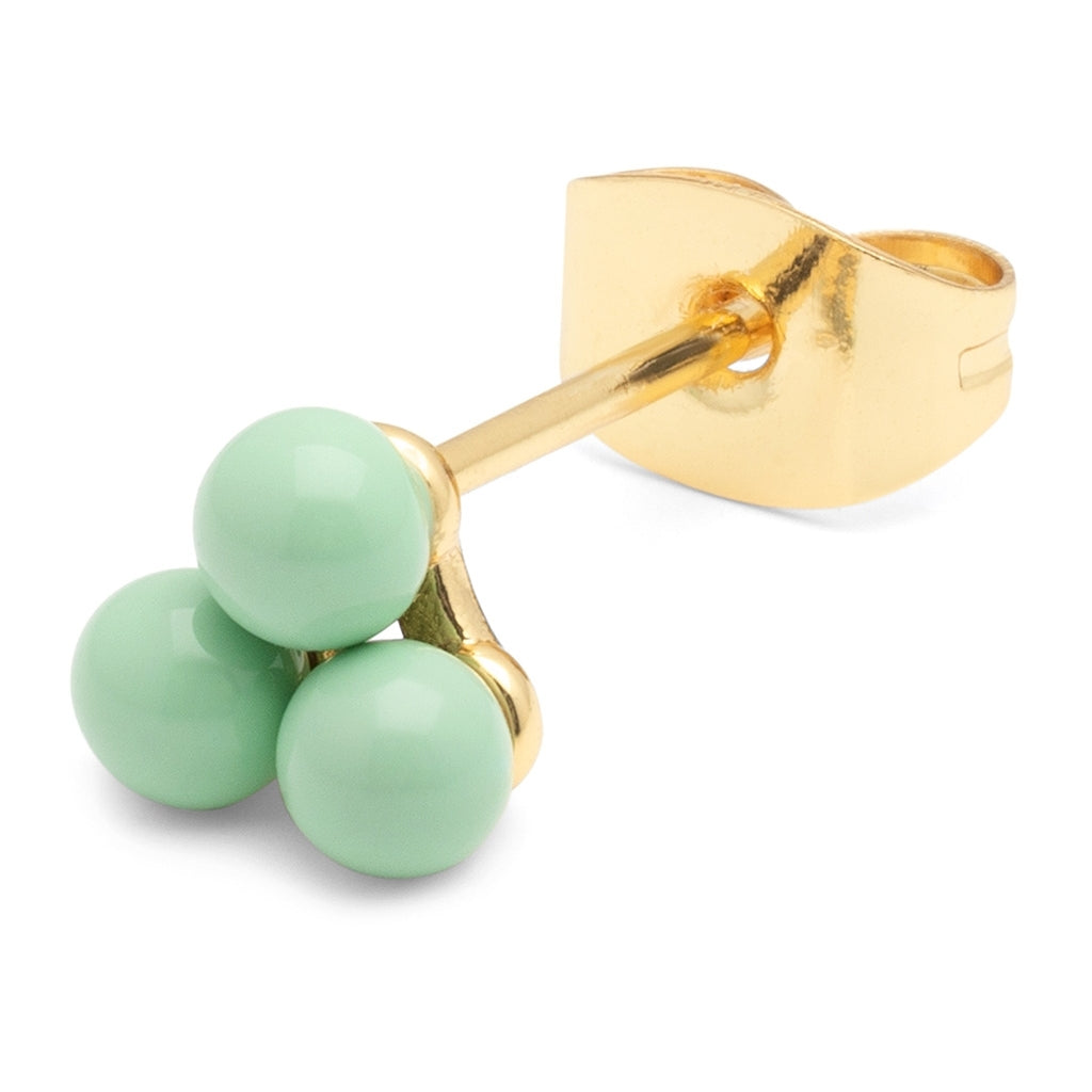 LULU Copenhagen Trio ørering 1 stk Ear stud, 1 pcs Seasalt Green