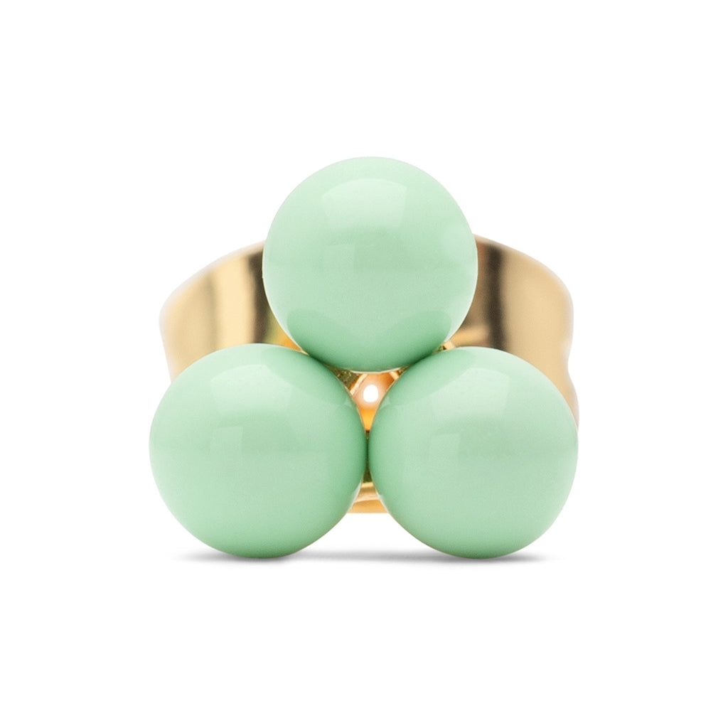 LULU Copenhagen Trio ørering 1 stk Ear stud, 1 pcs Seasalt Green