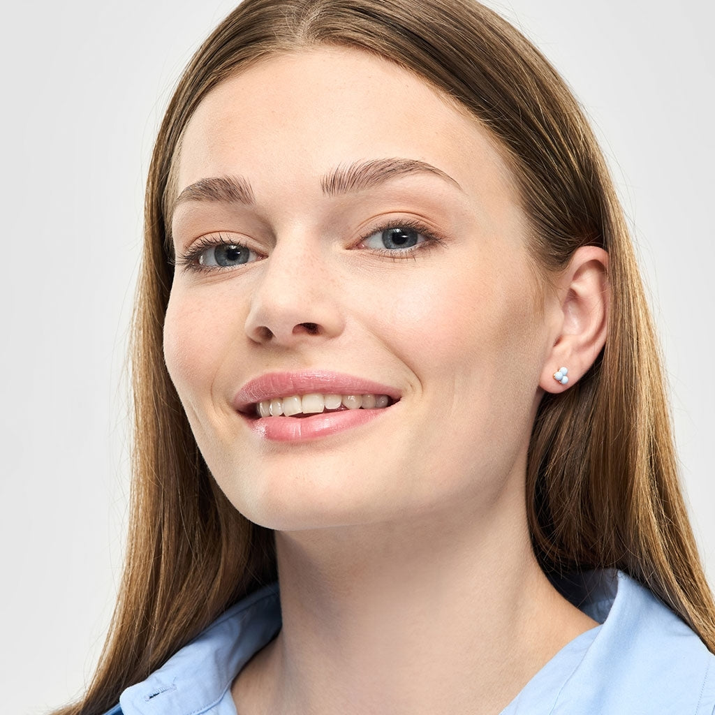 LULU Copenhagen Trio ørering 1 stk Ear stud, 1 pcs Skyride Blue