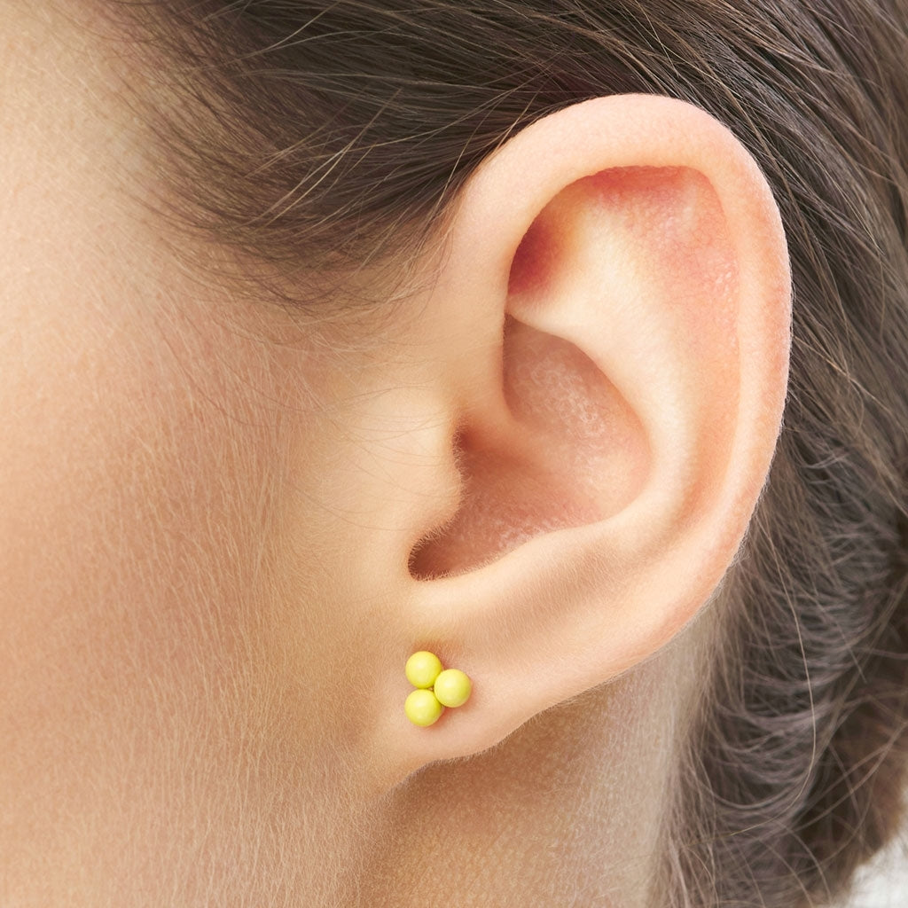 LULU Copenhagen Trio ørering 1 stk Ear stud, 1 pcs Wild Lime