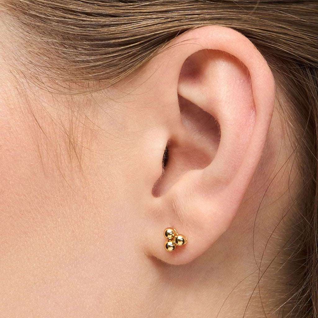 LULU Copenhagen Trio ørering 1 stk Ear stud, 1 pcs Forgyldt