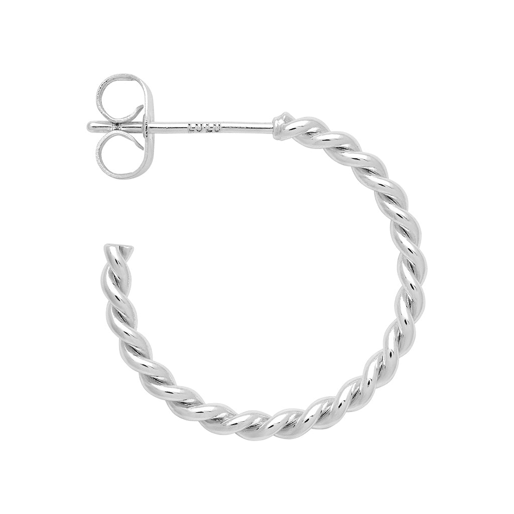 LULU Copenhagen Twisted Hoops par - sølv belagt Hoops Silver Plated