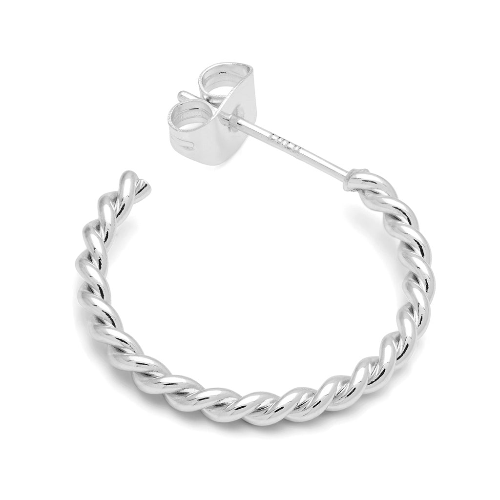 LULU Copenhagen Twisted Hoops par - sølv belagt Hoops Silver Plated