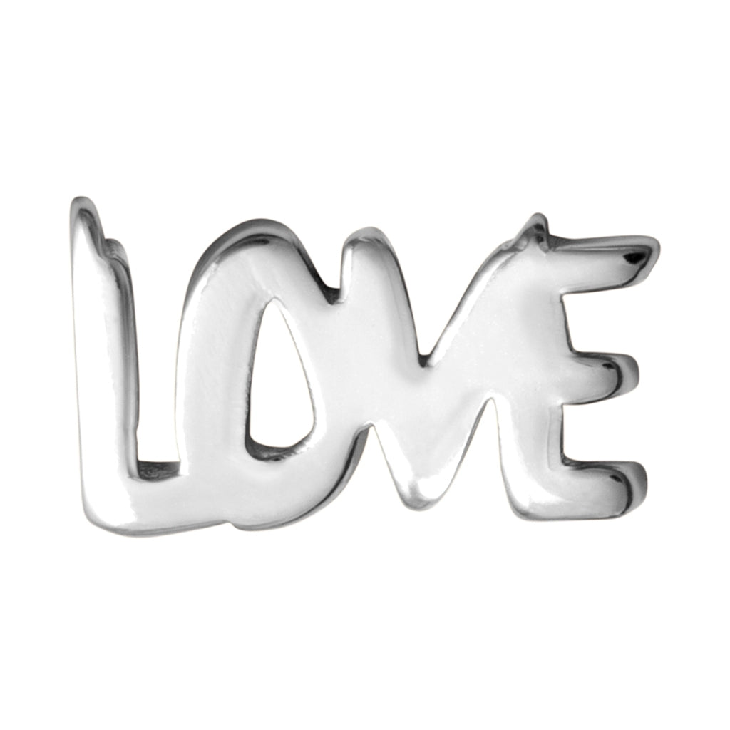 LULU Copenhagen Word Love ørering 1 stk Ear stud, 1 pcs Sølv