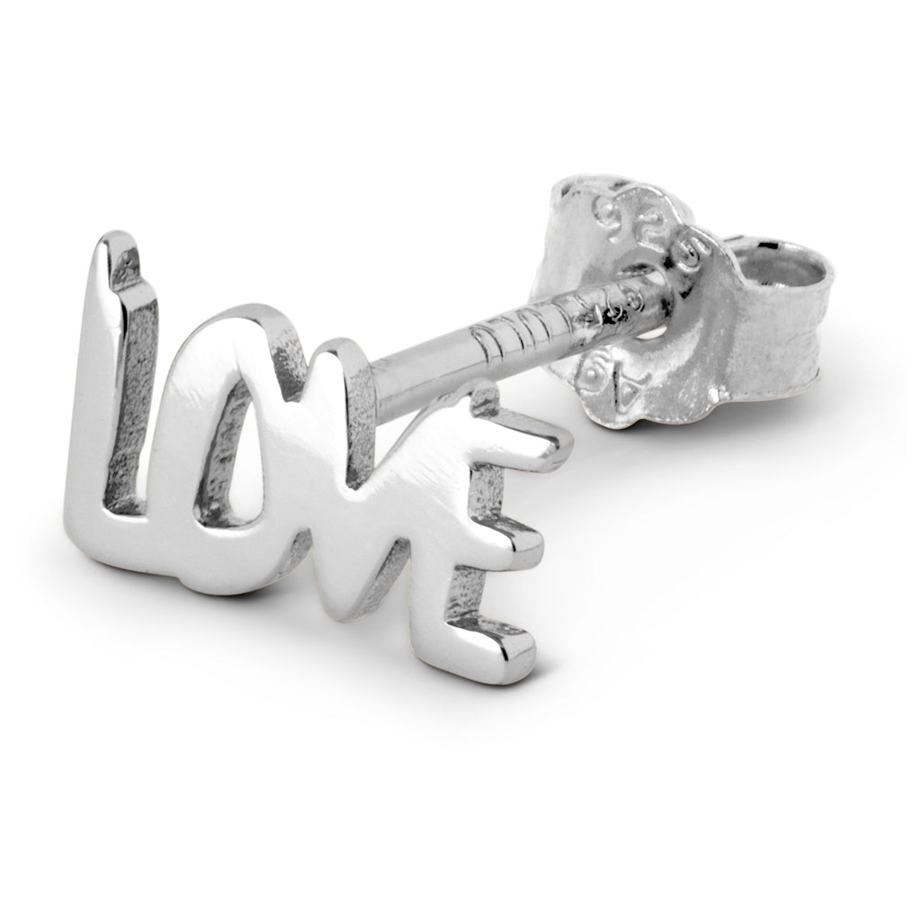 LULU Copenhagen Word Love ørering 1 stk Ear stud, 1 pcs Sølv