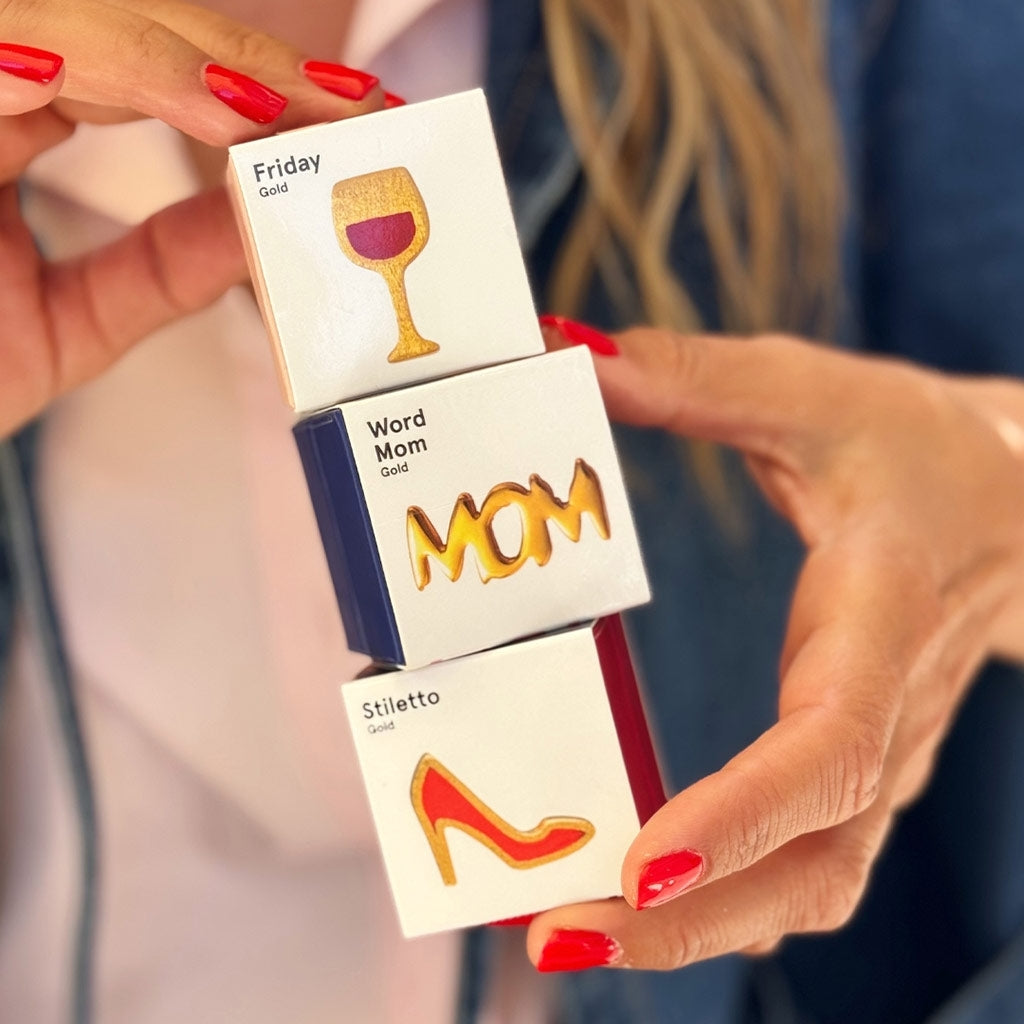 LULU Copenhagen Word Mom ørering 1 stk Ear stud, 1 pcs Sølv