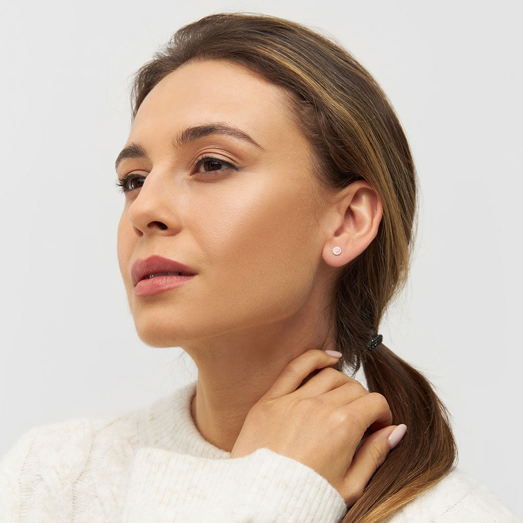 LULU Copenhagen Yin Yang ørering 1 stk Ear stud, 1 pcs Pink/Buttercream