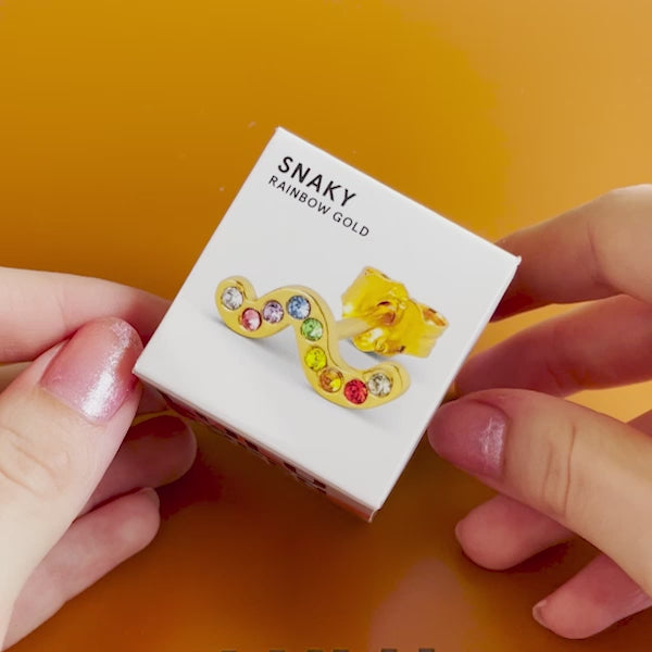 LULU Copenhagen Snaky ørering 1 stk Ear stud, 1 pcs Hvid