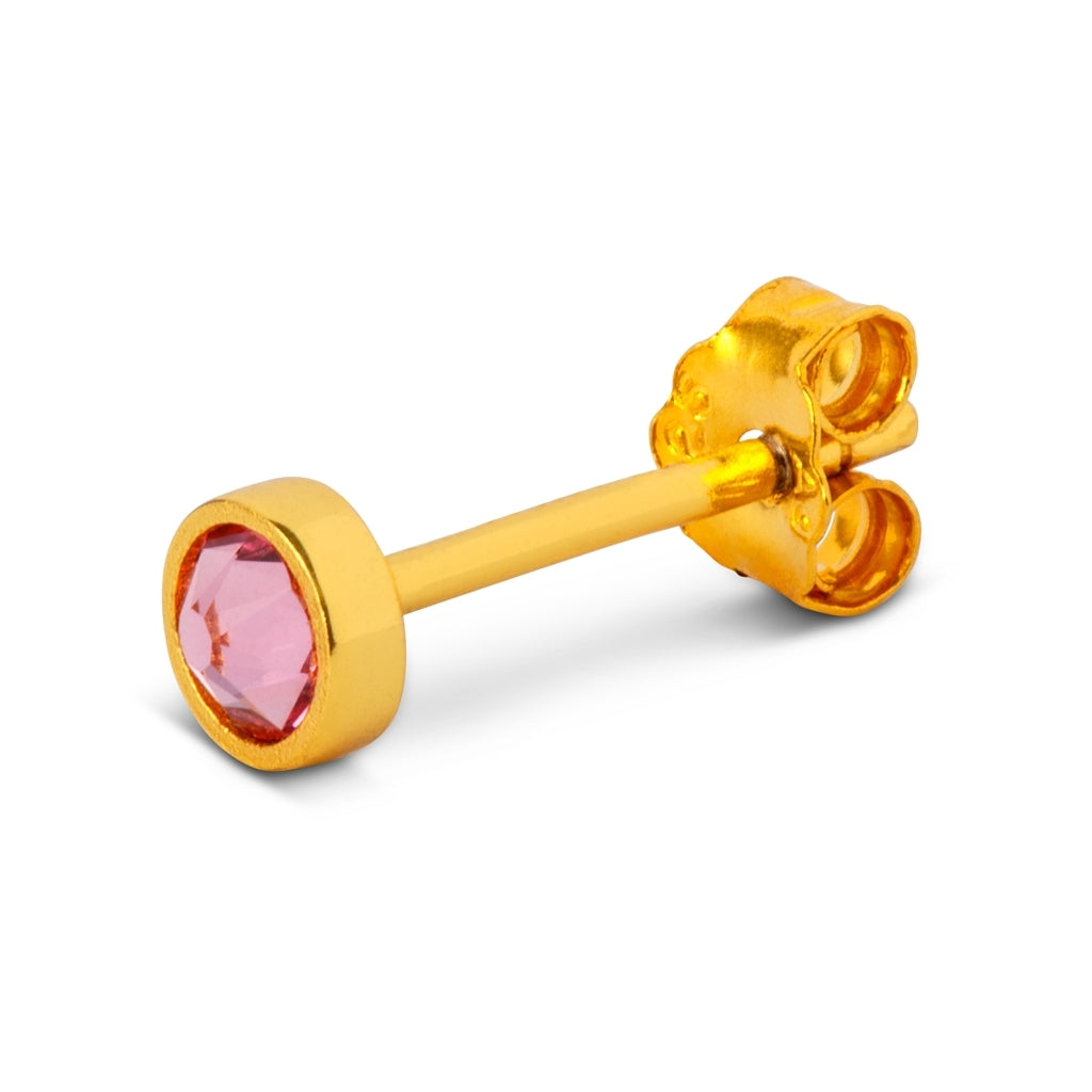 LULU Copenhagen Bling ørering 1 stk forgyldt Ear stud, 1 pcs Light Rose