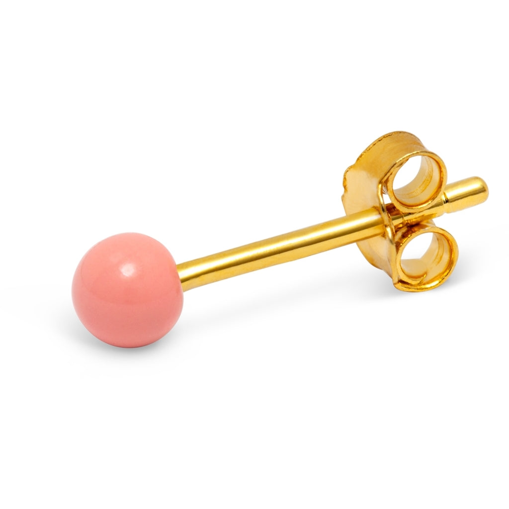 LULU Copenhagen Color Ball ørering 1 stk Ear stud, 1 pcs Burnt Coral