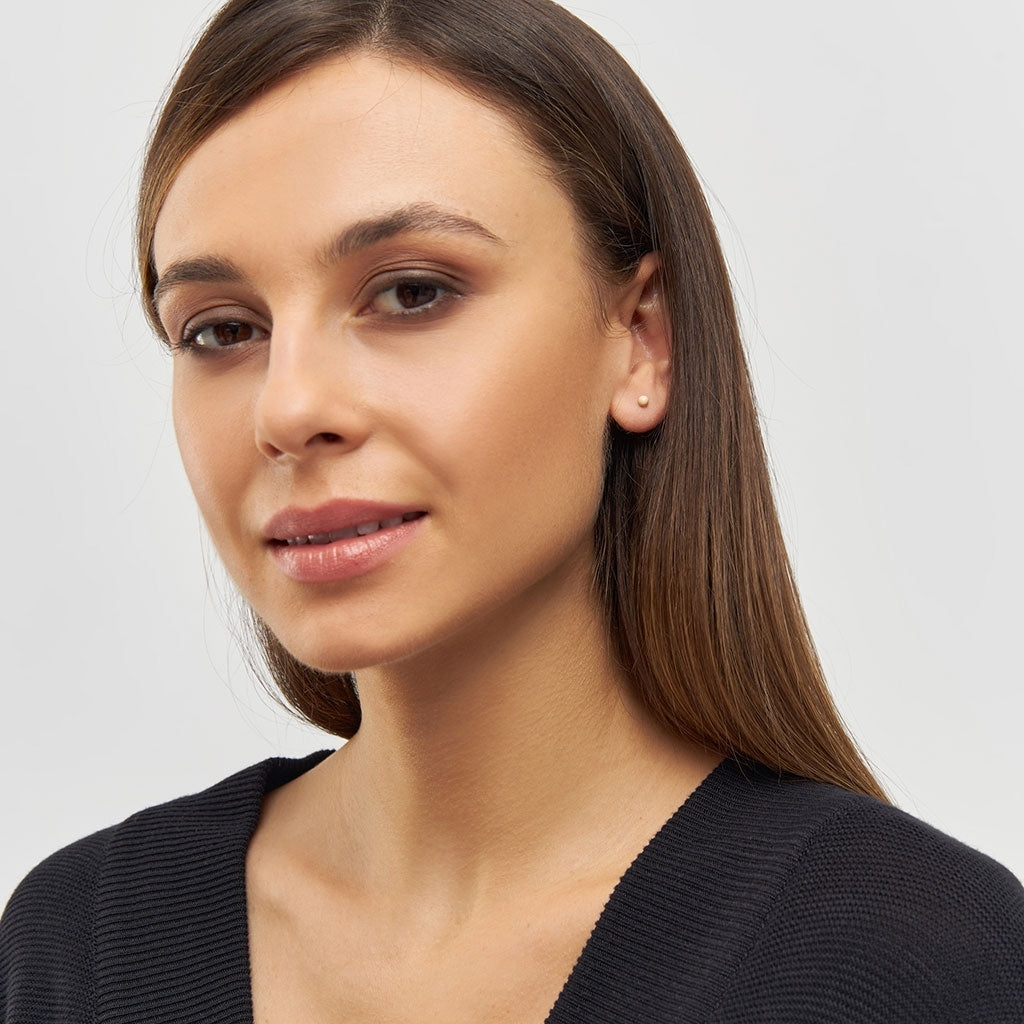 LULU Copenhagen Color Ball ørering 1 stk Ear stud, 1 pcs Buttercream