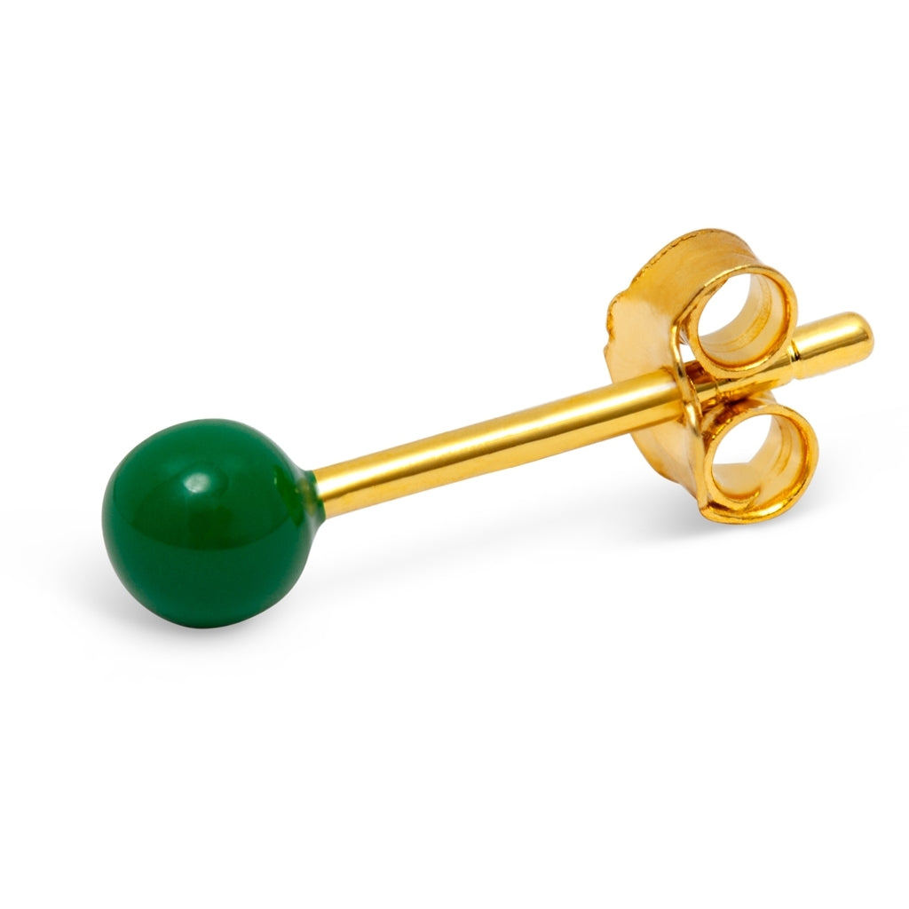 LULU Copenhagen Color Ball ørering 1 stk Ear stud, 1 pcs Grøn
