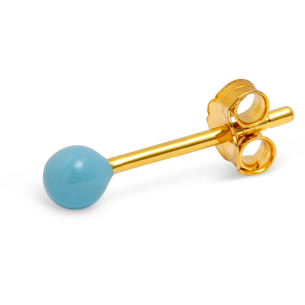 LULU Copenhagen Color Ball ørering 1 stk Ear stud, 1 pcs Lyseblå