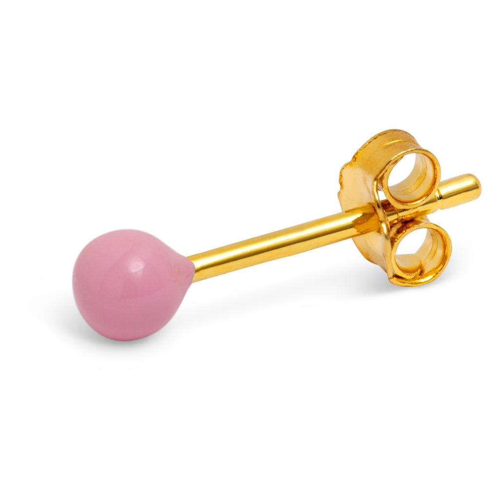 LULU Copenhagen Color Ball ørering 1 stk Ear stud, 1 pcs Lyserød