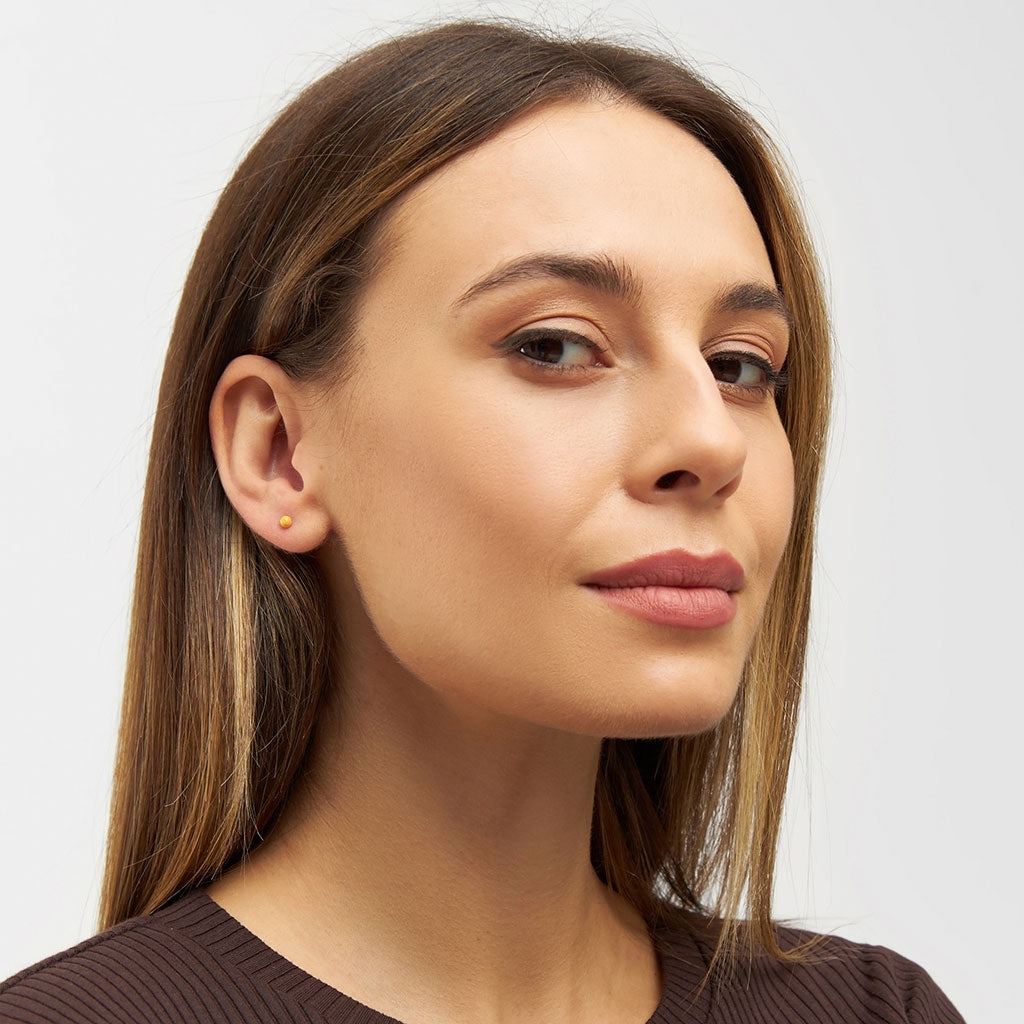 LULU Copenhagen Color Ball ørering 1 stk Ear stud, 1 pcs Marigold
