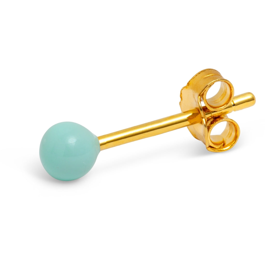LULU Copenhagen Color Ball ørering 1 stk Ear stud, 1 pcs Mint